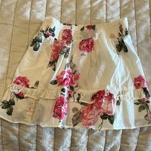 Floral mini skirt cotton